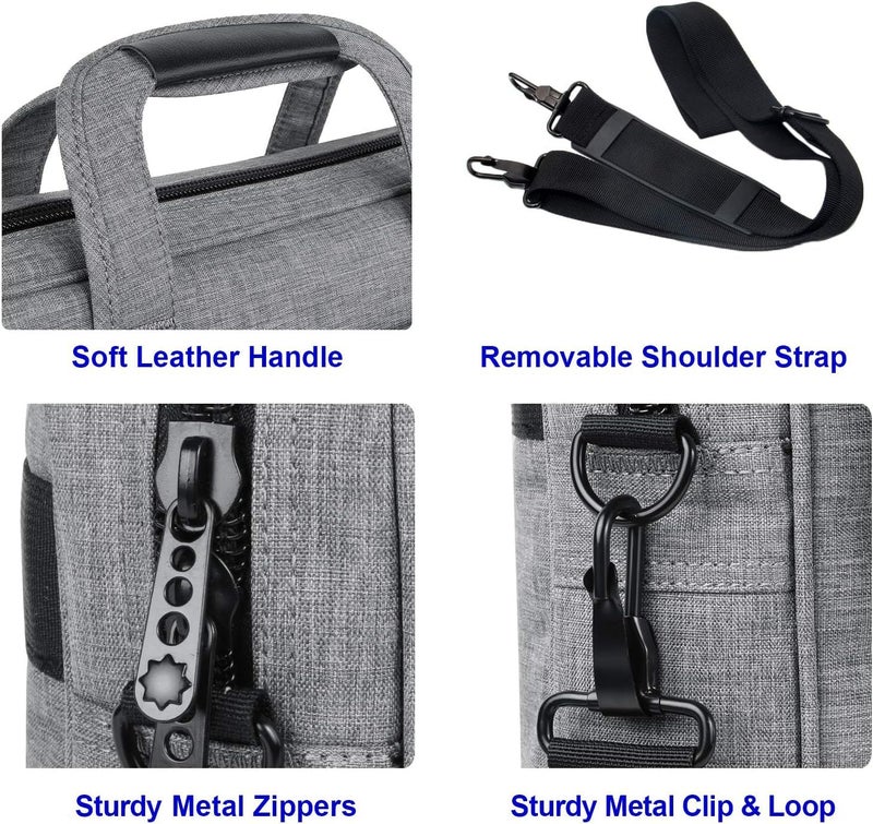 Taygeer Laptop Bag for Men, Water Resistant Crossbody Messenger Shoulder Bag for Business, Professional Premium Office Briefcase, Portable 15.6 Inch Carry On Laptop Case for Notebook/Computer, Grey - Image 4